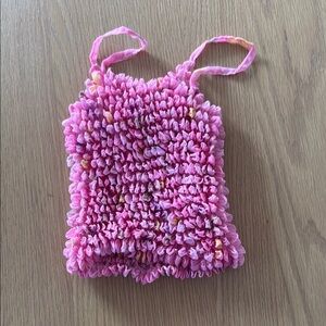 90s One Size Pink Popcorn Top - Like New